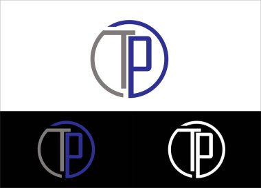 Initial Letter TP Logo or Icon Design Vector Image Template