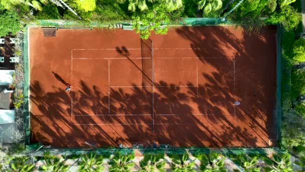 Tennis Court Aerial View Alanya Turkey — Vídeos de Stock