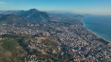 View of the City Aerial 4 K Turkey Alanya