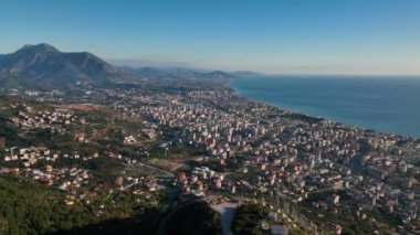 View of the City Aerial 4 K Turkey Alanya