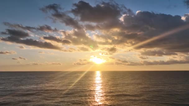 Cloudy Sunset Sea Turkey Alanya — Vídeo de Stock