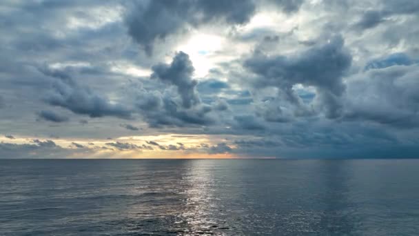 Cloudy Blue Sunset Sea Turkey Alanya — Stockvideo