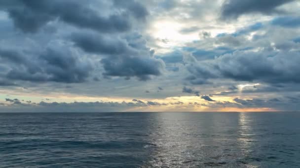 Cloudy Blue Sunset Sea Turkey Alanya — Stockvideo
