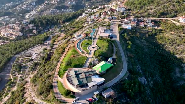 Turkish Park Alanya Aerial View — Stockvideo