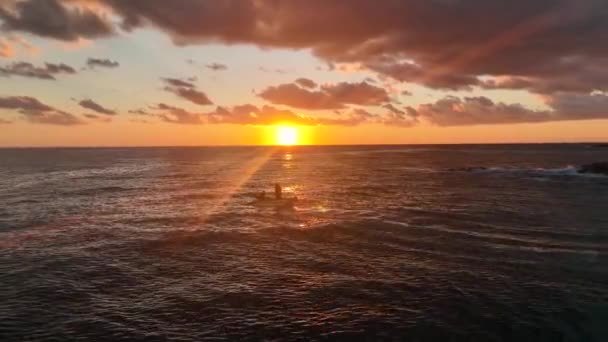 Риболовля Біля Берегів Моря Повітряний Вид — стокове відео