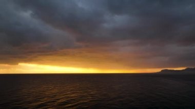 Cloudy Sunset at Sea Turkey Alanya 4 K