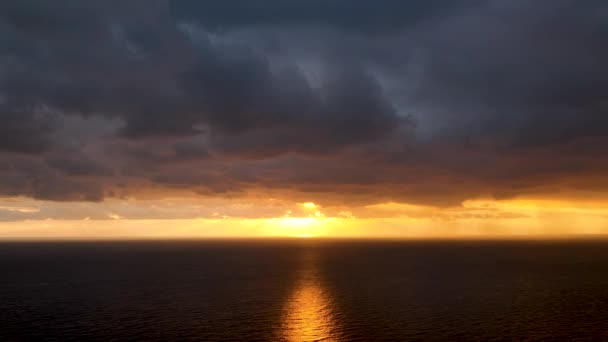 Cloudy Sunset Sea Turkey Alanya — Video
