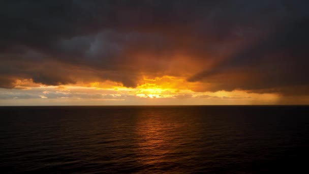 Cloudy Sunset Sea Turkey Alanya — Vídeos de Stock