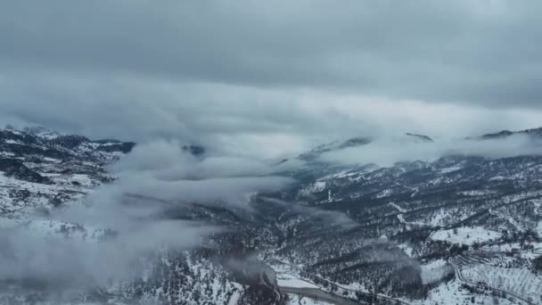 Clouds High Winter Mountains Alanya Turkey — Video