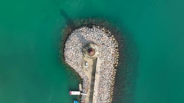 Light House Aerial View — Wideo stockowe