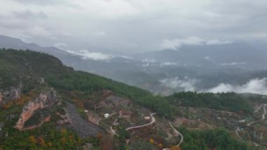 Mountain Lake High in the Mountains Epic Footage Shot on a Drone