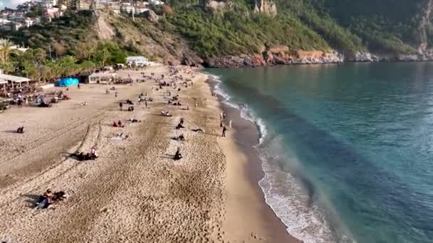 Beautiful Beach Turkey Alanya — Wideo stockowe