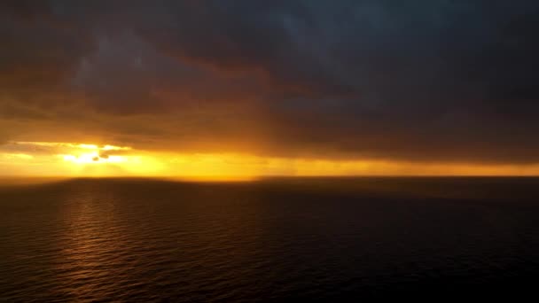 Cloudy Sunset Sea — Stockvideo