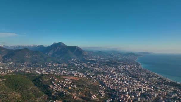 Blick Auf Die Stadt Alanya — Stockvideo