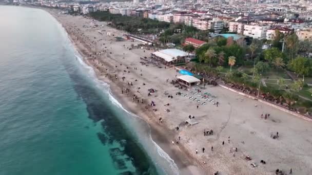 Beautiful Beach Turkey Alanya — Stock Video