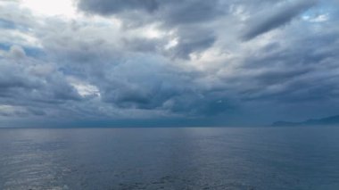 Cloudy sunset at sea