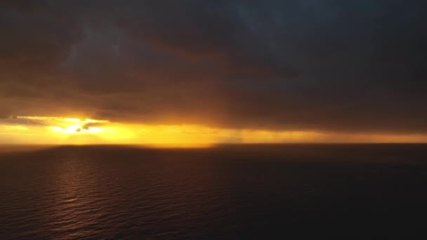 Cloudy Sunset Sea — Video Stock