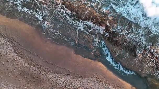 Sea Filmed Drone Sunset — Video Stock