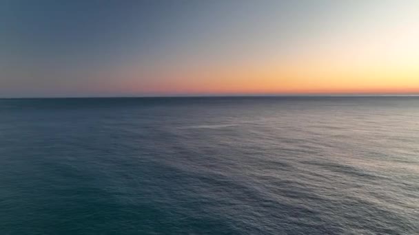 Sea Filmed Drone Sunset — Video Stock