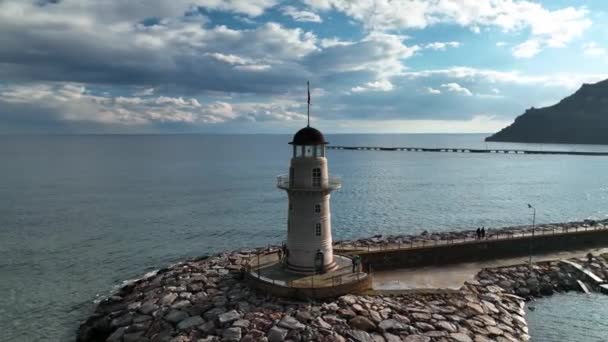 Lighthouse Port — Stock Video