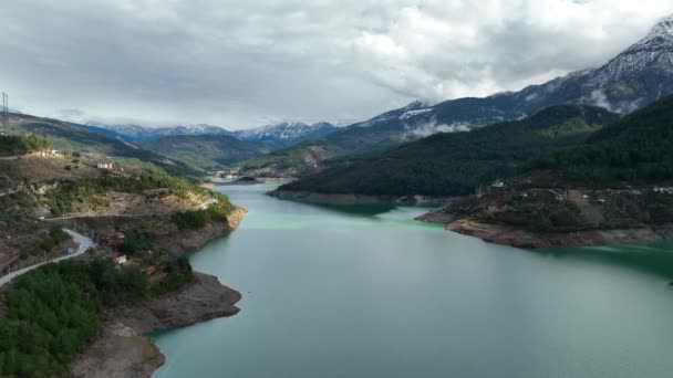 Montanha Rio Fundo Textura — Vídeo de Stock