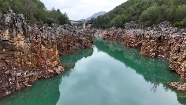 Montanha Rio Fundo Textura — Vídeo de Stock