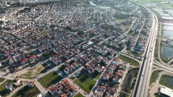 Turkey Antalya Side Manavgat Aerial View — Stock Video
