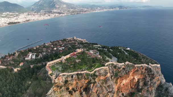 Törökország Alanya Légi Kilátás — Stock videók