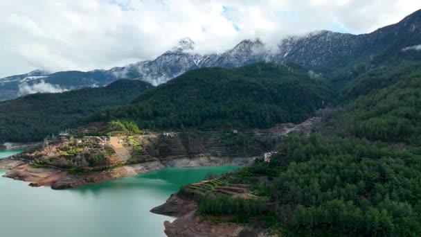 Montanha Rio Fundo Textura — Vídeo de Stock