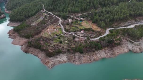 Montanha Rio Fundo Textura — Vídeo de Stock