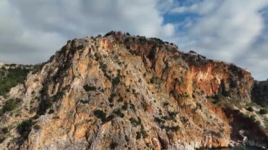 Alanya Castle Alanya Kalesi Aerial View of Mountain and City Turkey