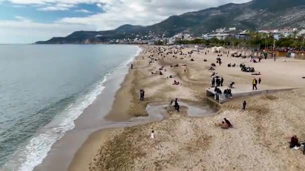 Beautiful Beach Turkey Alanya — Stockvideo
