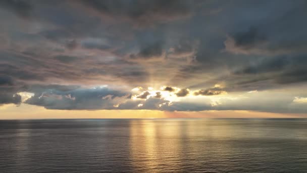 Cloudy Sunset Sea — Stock videók