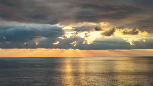 Cloudy Sunset Sea — Stock videók