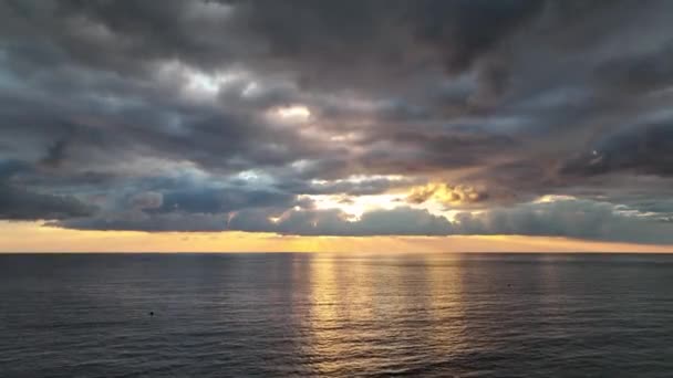 Cloudy Sunset Sea — Stock videók