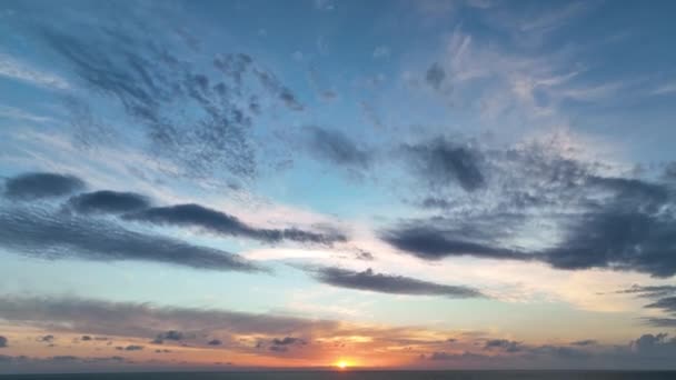 Cloudy Sunset Sea — ストック動画