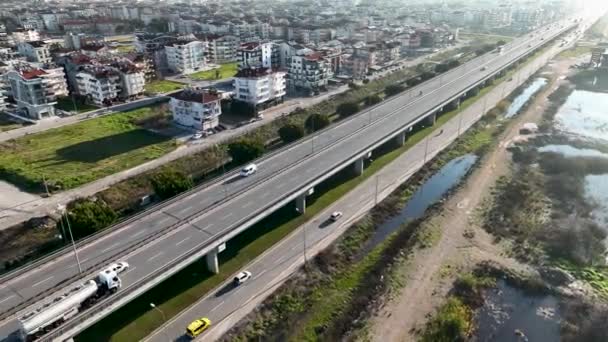 Turki Antalya Sisi Manavgat Pandangan Udara — Stok Video