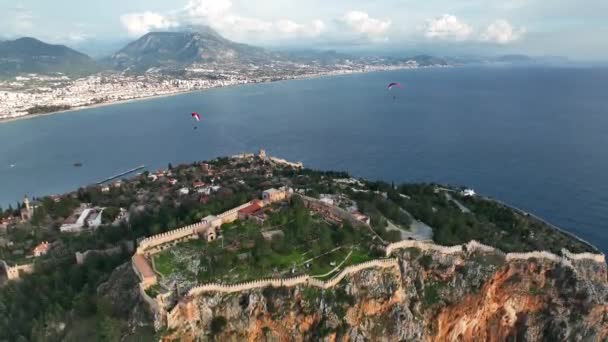 Turkije Alanya Luchtfoto — Stockvideo