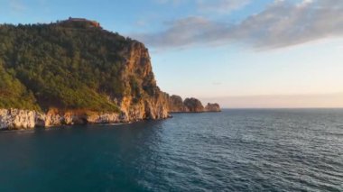 Alanya Castle Alanya Kalesi Aerial View of Mountain and City Turkey