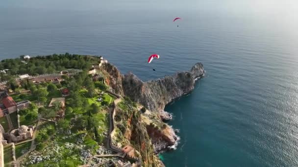 Turkey Alanya Aerial View — Stock Video