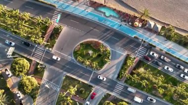 Traffic on the beach