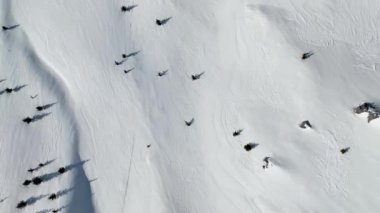 Kış manzara yüksek dağlarda