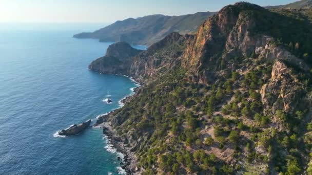 Luchtfoto Turkije Alanya — Stockvideo