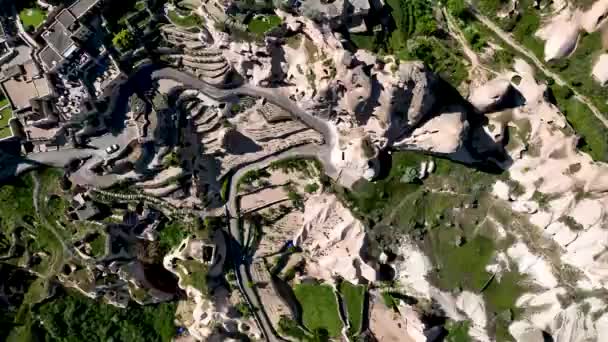 Landscape Beautiful Rich History Aerial View Cappadocia Ancient Region Anatolia — Stock Video