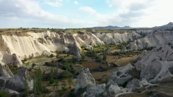 Die Besten Landschaften Kappadokiens Aufgenommen Mit Einer Drohne Türkei — Stockvideo