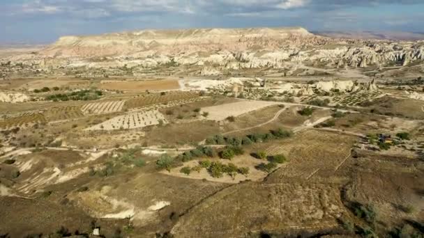 Beste Landschappen Van Cappadocia Geschoten Een Drone Turkije — Stockvideo