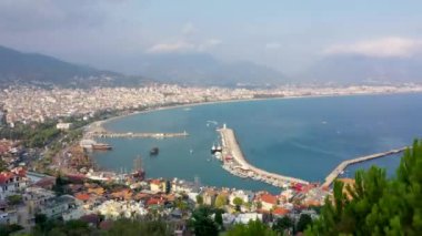 Alanya Castle Alanya Kalesi Aerial View of Mountain and City Turkey