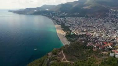 Alanya Castle Alanya Kalesi Aerial View of Mountain and City Turkey