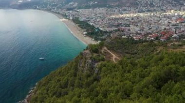 Alanya Castle Alanya Kalesi Aerial View of Mountain and City Turkey