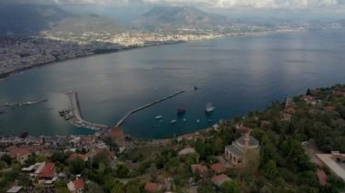 Alanya Castle Alanya Kalesi Aerial View of Mountain and City Turkey